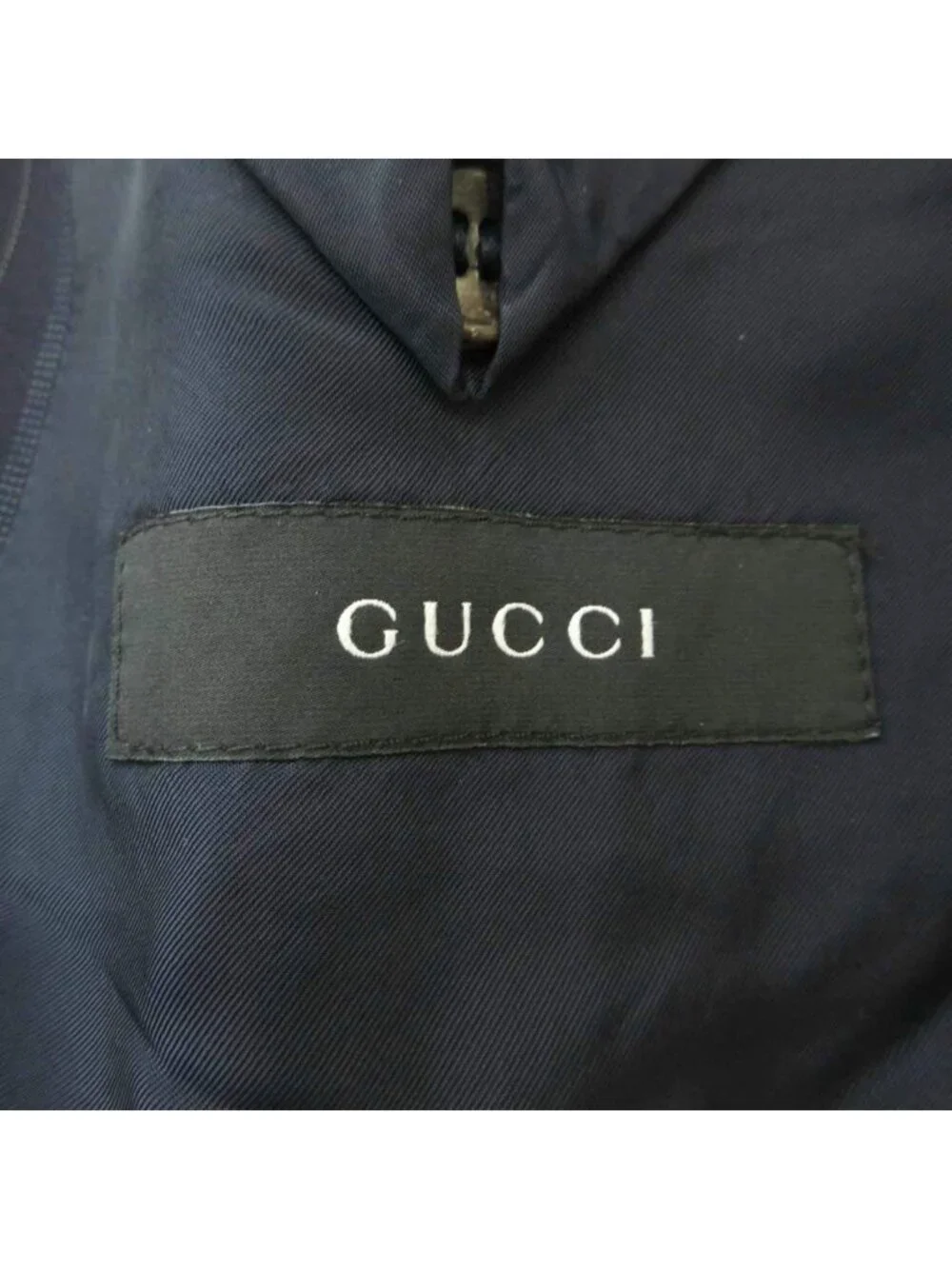 Gucci Single Suit Set Tailored Jacket Fully Lined Pants Trousers Stripe M Navy